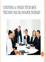Chương 4: PHÂN TÍCH MÔI TRƯỜNG NỘI BỘ DOANH NGHIỆP