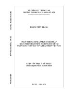 Phân tích và đề xuất một số giải pháp hoàn thiện hoạt động tín dụng bán lẻ tại ngân hàng TMCP đầu tư và phát triển việt nam 