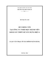 Huy động vốn tại công ty TNHH một thành viên khảo sát thiết kế xây dựng điện 4 