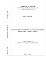 Xây dựng chiến lược kinh doanh của công ty dịch vụ mobifone khu vực 6 đến năm 2020 