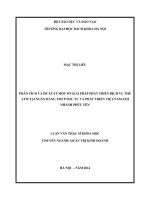 Phân tích và đề xuất một số giải pháp phát triển dịch vụ thẻ ATM tại ngân hàng TMCP đầu tư và phát triển việt nam chi nhánh phúc yên 