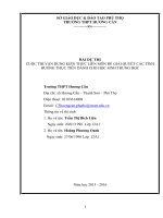 Bài liên môn  về biến đổi khí hậu ở Phú Thọ