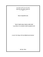Phát triển hoạt động môi giới tại công ty cổ phần chứng khoán FPT