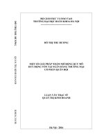 Một số giải pháp nhằm mở rộng quy mô huy động vốn tại ngân hàng thương mại cổ phần quân đội 