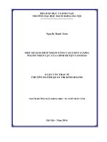 Một số giải pháp nhằm nâng cao chất lượng nguồn nhân lực của UBND huyện tam đảo 