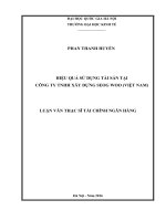 Hiệu quả sử dụng tài sản tại công ty TNHH xây dựng SEOG WOO (việt nam) 