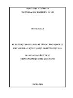 Đề xuất một số giải pháp để tăng cường động lực cho người lao động tại viện đo lường việt nam 
