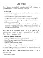 Đề cương chi tiết môn Độc tố học trong thực phẩm