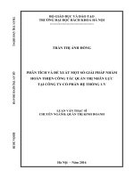 Phân tích và đề xuất một số giải pháp nhằm hoàn thiện công tác quản trị nhân lực tại công ty cổ phần hệ thống 1 v 