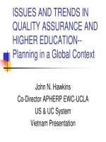 Các vấn đề và xu thế đảm bảo chất lượng và giáo dục đại học   tiếng anh 