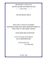 Phân tích và đề xuất giải pháp nhằm hoàn thiện hoạt động kênh phân phối của tổng công ty viễn thông viettel 