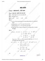 Phân loại và phương pháp giải các dạng toán đại số 10 bài giai