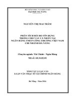 PHÂN TÍCH rủi RO tín DỤNG TRONG CHO VAY cá NHÂN tại NGÂN HÀNG TMCP CÔNG THƯƠNG VIỆT NAM CHI NHÁNH đà NẴNG