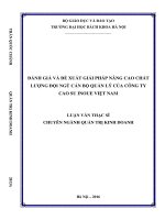Đánh giá và đề xuất giải pháp nâng cao chất lượng đội ngũ cán bộ quản lý của công ty cao su inoue việt nam 