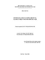 Đánh giá chất lượng dịch vụ tại bưu điện thành phố hà nội 