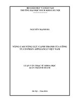 Nâng cao năng lực cạnh tranh của công ty cổ phần appliancz việt nam 