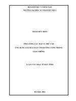 Tìm luồng cực đại và thứ cấp, ứng dụng giải bài toán tìm đường trong giao thông (LV01993) 