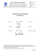 Hướng dẫn vận hành nồi hơi KW11 sản xuất xi măng