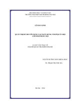 Quản trị rủi ro tín dụng tại ngân hàng TMCP quân đội   chi nhánh hà nội 