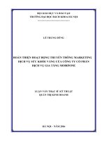 Hoàn thiện hoạt động truyền thông marketing dịch vụ sức khỏe vàng của công ty cổ phần dịch vụ gia tăng mobifone