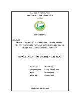 Nghiên cứu khả năng nhân giống và sinh trưởng của cây chùm ngây trong vụ xuân tại xã tức tranh   huyện phú lương   tỉnh thái nguyên 