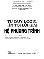 Tư duy logic tìm tòi lời giải hệ phương trình 