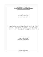 Giải pháp nâng cao chất lượng dịch vụ ngân hàng cho doanh nghiệp vừa và nhỏ tại ngân hàng TMCP đại chúng việt nam 