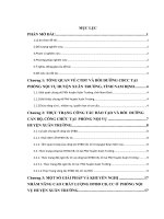 THỰC TRẠNG CÔNG TÁC ĐÀO TẠO VÀ BỒI  DƯỠNG CÁN BỘ, CÔNG CHỨC TẠI  PHÒNG NỘI VỤ HUYỆN XUÂN TRƯỜNG