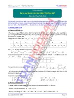 Bài 1  các dạng phương trình thường gặp 