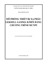 Luận văn Thạc sĩ Vật lý hạt nhân Mô phỏng thiết bị xạ phẫu Leksell Gamma Knife bằng chương trình MCNP5