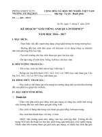 KẾ HOẠCH GIẢI TIẾNG ANH IOE TRÊN MẠNG INTERNETNH 2016 2017