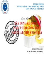 Báo cáo xây dựng kế hoạch HACCP cho công nghệ sản xuất chip khoai tây