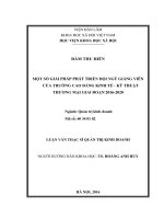 Một số giải pháp phát triển đội ngũ giảng viên của trường cao đẳng kinh tế   kỹ thuật thương mại giai đoạn 2016 2020