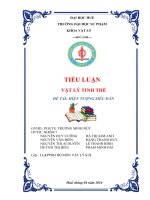 tiểu luận hiện tượng siêu dẫn