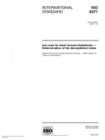 ISO 8371 iron ores for blast furnace feedstocks   determination of the decrepitation index