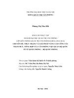 THỰC TRẠNG VÀ GIẢI PHÁP NÂNG CAO CÔNG TÁC THAM MƯU, TỔNG HỢP CỦA VĂN PHÒNG VIỆN QUAN HỆ QUỐC TẾ VỀ QUỐC PHÒNG – BỘ QUỐC PHÒNG