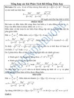 Tổng hợp các bài toán phân tich bất đẳng thức hay