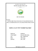 Đánh giá hiện trạng thu gom và xử lý bao bì thuốc bảo vệ thực vật trên địa bàn xã Pa Tần  huyện Sìn Hồ  tỉnh Lai Châu