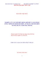 Nghiên cứu cơ chế biến động đới bờ và giải pháp công trình ổn định bãi biển,áp dụng cho bãi biển xương huân, vịnh nha trang (TT)