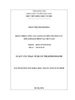 Hoàn thiện công tác giám sát đối với lĩnh vực môi giới bảo hiểm tại Việt Nam