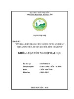 Đánh giá hiện trạng chất lượng nước sinh hoạt tại xã sơn thủy   huyện kim bôi   tỉnh hòa bình 