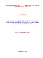 Nghiên cứu cơ chế biến động đới bờ và giải pháp công trình ổn định bãi biển,áp dụng cho bãi biển xương huân, vịnh nha trang