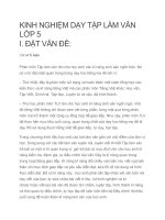 KINH NGHIỆM dạy tập làm văn lớp 5