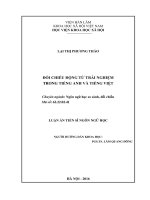 Đối chiếu động từ trải nghiệm trong tiếng Anh và tiếng Việt