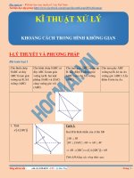 KĨ THUẬT XỬ LÝ KHOẢNG CÁCH TRONG HÌNH KHÔNG GIAN