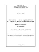Giải pháp nâng cao năng lực cạnh tranh của công ty cổ phần sữa Việt Nam (Vinamilk)