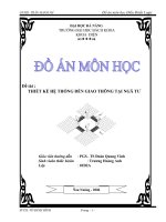 Đề Tài Thiết Kế Hệ Thống Đèn Giao Thông Tại Ngã Tư