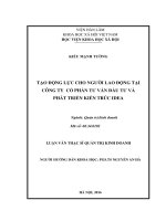 Tạo động lực cho người lao động tại công ty cổ phần tư vấn đầu tư và phát triển kiến trúc IDEA