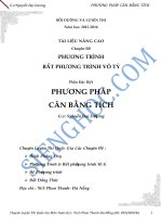 Chuyên đề cân bằng tích