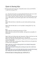 đề thi Quản trị thương hiệu